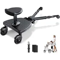 Merkloos Buggy-board met brede zitplaats, universeel, geschikt voor kinderen van 2 tot 6 jaar, tot 25 kg, voor kinderwagens