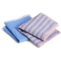 HAY Canteen Vaatdoekje Pak Van 2 Blauw / Roze - Vaatdoeken, afwasborstels & afdruiprekken Biologisch Katoen Blue - AG051-A668-AV57