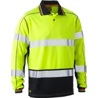 Bisley Ek6219t Poloshirt Hi Vis Long Sleeve | Maat: M