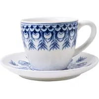 Heinen Delfts Blauw Espresso kop en schotel Paauw Blauw -