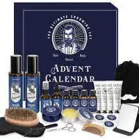 Merkloos Adventskalender 2025, 24-delig, verzorgingsset voor de baard, voor mannen