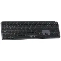 Keychron B6 Pro: Ultraklein draadloos toetsenbord met ZMK-aanpassing, QWERTY US ANSI-indeling, 3-modus (Bluetooth/2,4 GHz/bekabeld) en een retro blauw design