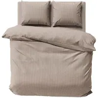Detexpol Adamaszek Beddengoed 220x200cm Taupe - Premium Katoen