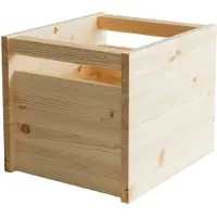 Vaarnii 020 Koppa Crate opbergdoos Oliegewaxte grenen, large 38x43x36 cm