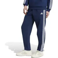 Adidas Essentials 3 Stripes Fleece Tapered Open Hem Joggers