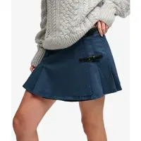 Superdry Athletic Essentials Denim Pleated Korte Rok