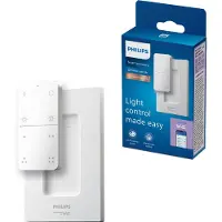 Philips Smart Lighting - Dimschakelaar - Bedien de hele kamer - Dimmen - 4 lichtscènes - Werkt op batterijen - Afstandsbediening met aanpasbare instellingen - Werkt met de WiZ app - Wifi