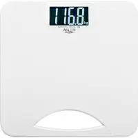 Adler Digitale Personenweegschaal tot 250 kg – XL Badkamer weegschaal met Groot LCD-scherm en Handgreep – Extra Sterk – Wit