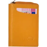 LeonDesign Leon Design - Pasjeshouder - Geel leren pasjeshouder vrouwen - Handgemaakt design - Ruimte voor 11 tot 22 pasjes - Creditcardholder - Card holder - Rits rondom