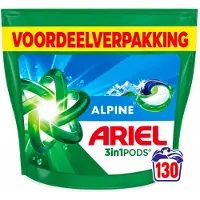 Ariel 2x Wasmiddel 3in1 Pods Alpine 65 Stuks