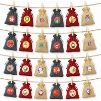Dripio Adventskalender om zelf te vullen, met 24 zakjes van 13x18 cm, inclusief klemmetjes en touw