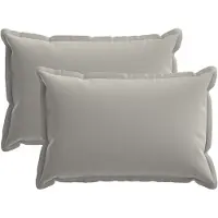 vidaXL Kussensloop 2 st HOUTEN Grijs 40 x 60 cm Polyester