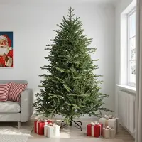 vidaXL Kunstmatige Hinged Kerstboom 210 cm PVC en Metalen Groen
