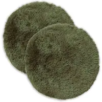 vidaXL Kussensloop 2 st HEERLEN Groen Diam. 30 cm PV Fleece