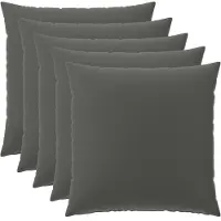 vidaXL Kussensloop 6 st HEERLEN Antraciet 65 x 65 cm Polyester
