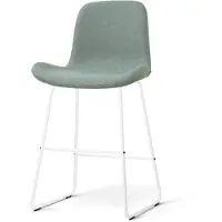 Nolon Nino-Fé barkruk saliegroen - wit onderstel - 65 cm