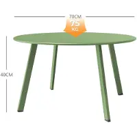 Merkloos Ronde salontafel, lichtgewicht, 70 x 70 cm, geschikt voor tuin en terras