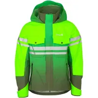 Agu Commuter Impact - Regenjas - Unisex - XL - Groen - Hi-vis - 13K Waterdicht - Impactbescherming schouders & ellebogen - Helmcompatibele capuchon - 360 graden reflectie - Ademend