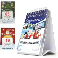 Merkloos Adventskalender Kerstmis 2026, 100 dagen, met wekelijkse data, voor thuisgebruik