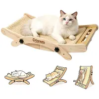 Merkloos Kattenkrabpaal 3-in-1, sisal, meerlaags, beschermt meubels en voorkomt krassen