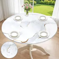 Merkloos Ronde, elastische tafelkleed, diameter 120 cm, wasbaar, geschikt voor gebruik in de tuin en op de camping