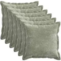vidaXL Kussensloop 6 st HOUTEN Groen 45 x 45 cm Chenille Stof