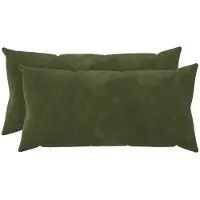 vidaXL Kussensloop 2 st HEERLEN Groen 40 x 80 cm Microfiber Fleece