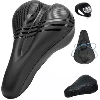 Famanu - Fietszadelhoes - Bescherming tegen regen en vuil - Comfortabel PU met gel - Zwart 1 stuk