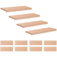 vidaXL Trapmatten 12 st Naturel 80 x 30 x 2 cm Massief beukenhout