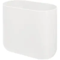 Famanu – Afvalemmer van gerecycled plastic, ovaal, 27 x 14 x 25 cm, kokosnootkleur
