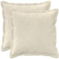 vidaXL Kussensloop 2 st HOUTEN Crèmekleurig 35 x 35 cm