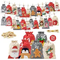 Dripio Adventskalender om zelf te vullen, 24 zakjes, 4 verschillende maten, geschikt voor zelfmaakprojecten