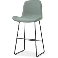 Nolon Nino-Fé barkruk saliegroen - zwart onderstel - 75 cm