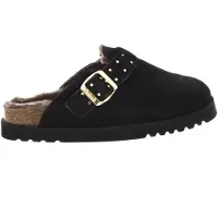 Scholl Klomp Women Benny Suede Fur Black-Schoenmaat 39