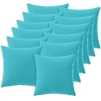 vidaXL Kussensloop 12 st HEERLEN Turquoise 50 x 50 cm Polyester