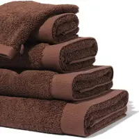 HEMA Handdoeken - hotel extra zacht donkerbruin (donkerbruin)