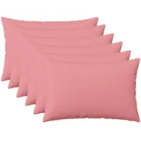 vidaXL Kussensloop 6 st HEERLEN Roze 40 x 60 cm Stof