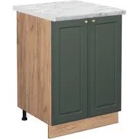 Vicco Keukenonderkast Fame-Line Groen-Goud Landhuis 60 cm , WB Marmer, Model 45936