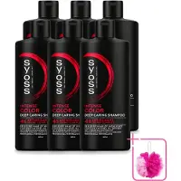 Syoss 6 x – Shampoo – Color – 440 ml - Bulkverpakking - Kleurbehoud - Douchemop - Glans