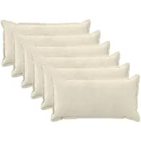 vidaXL Kussensloop 6 st HOUTEN Crèmekleurig 40 x 70 cm