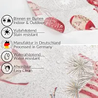 ANRO Tafelkleed Kerstversiering Wit Ovaal 240x140cm Rechte rand Afwasbaar Waterafstotend