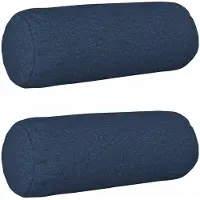 vidaXL Kussensloop 2 st HEERLEN Blauw Ø 15 x 40 cm Stof