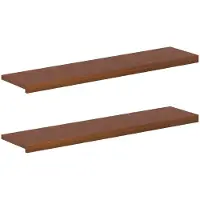 vidaXL Trap Tread 2 st 120 x 30 x 2 cm Donkerbruin Massief Eikenhout