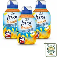 Lenor 3 x - Wasverzachter - Fresh Air Zonnestralen - Ultra Geconcentreerd - 36 Wasbeurten - Wasstrips - Wasverzachter - Wasverzachter Buitenfris - Zonnestralen - Geur - Geurverzachter