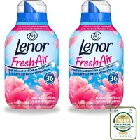 Lenor 2 x - Wasverzachter - Fresh Air - Fleurige Bloesem - 36 Wasbeurten - Wasstrips - Wasverzachter - Frisheid - Buiten Gedroogd Was - Bloemige Geur - Wasgoed