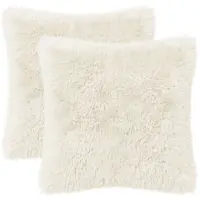 vidaXL Kussensloop 2 st HEERLEN Wit 45 x 45 cm PV Fleece