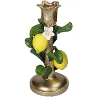 HD Collection Kandelaar Lemon Goud / Geel / Groen 11 X 10,5 X 21,5 Cm