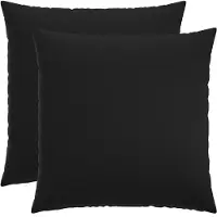 vidaXL Kussensloop 2 st HEERLEN Zwart 80 x 80 cm Stof