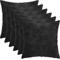 vidaXL Kussensloop 6 st HEERLEN Antraciet 30 x 30 cm Chenille Stof