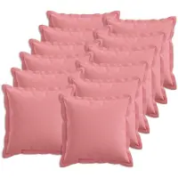 vidaXL - Kussensloop - 12 - pcs - HOUTEN - Roze - 50 - x - 50 - cm - Faux - Linnen